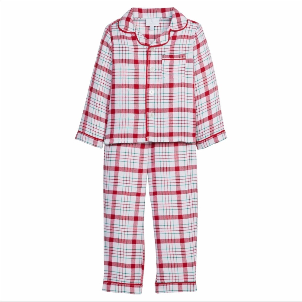 Little English Kids Red Plaid Pajamas